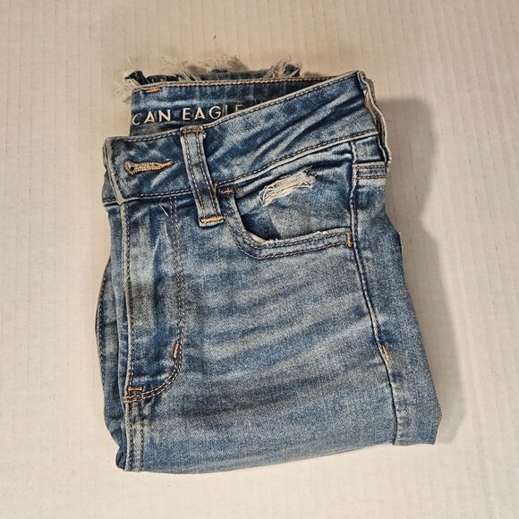 American Eagle Outfitters Denim - American Eagle Next Level Stretch Jeans, Distressed, Size 00